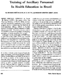 Training of auxiliary personnel in health education in Brazil