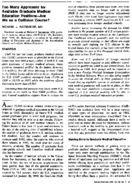 Too Many Applicants For Available Graduate Medical Education PositionsAre We On A Collision Course
