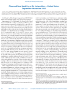 Observed Face Mask Use at Six Universities  United States SeptemberNovember 2020