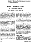 Serum cholesterol levels in American Indians