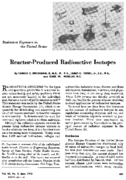 Reactorproduced radioactive isotopes