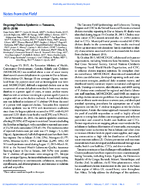 Notes From the Field Ongoing Cholera Epidemic  Tanzania 20152016