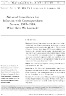 National surveillance for infection with Cryptosporidium parvum 19951998 what have we learned