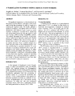 A Tuberculosis Outbreak Among Medical Waste Workers