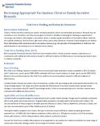 Increasing Appropriate Vaccination Client or Family Incentive Rewards