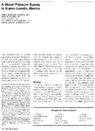 A Blood Pressure Survey In Nuevo Laredo Mexico