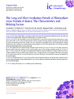 The Long and Short Incubation Periods of Plasmodium vivax Malaria in Korea The Characteristics and Relating Factors