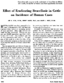 Effect of eradicating brucellosis in cattle on incidence of human cases