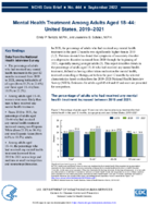 Mental Health Treatment Among Adults Aged 1844 United States 20192021