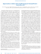 Opportunities to Address Mens Health During the Perinatal Period  Puerto Rico 2017