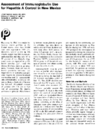 Assessment of immunoglobulin use for hepatitis A control in New Mexico