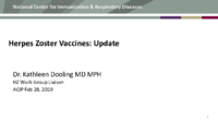 Herpes zoster vaccines update