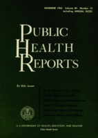Public Health Reports  v 80 no 12 December 1965  cover