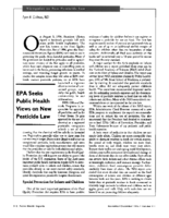 Epa Seeks Public Health Views On New Pesticide Law