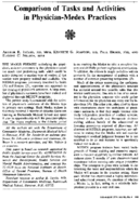 Comparison of tasks and activities in physicianMedex practices