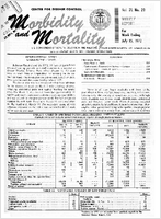 Morbidity and Mortality Weekly Report Vol 21 No 28 week ending July 15 1972