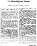 Medicares effects on medical care The Idaho regional project