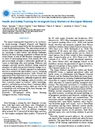 Health and Safety Training for Immigrant Dairy Workers in the Upper Midwest