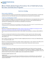 Motor VehicleRelated Injury Prevention Use of Child Safety Seats Incentive and Education Programs
