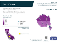 CA Congressional District 22 Stroke and Federally Qualified Health Centers Map 118th Congress