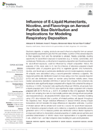 Influence of eliquid humectants nicotine and flavorings on aerosol particle size distribution and implications for modeling respiratory deposition