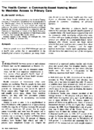 The health corner a communitybased nursing model to maximize access to primary care