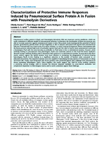 Characterization of Protective Immune Responses Induced by Pneumococcal Surface Protein A in Fusion with Pneumolysin Derivatives