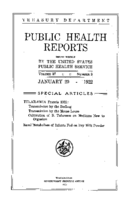 Public Health Reports  v 37 no 3  cover