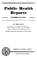 Public Health Reports  v 66 no 43  cover
