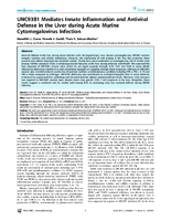 UNC93B1 Mediates Innate Inflammation and Antiviral Defense in the Liver during Acute Murine Cytomegalovirus Infection