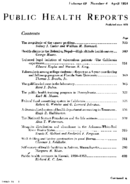 Public Health Report  v 69 no 4  table of contents