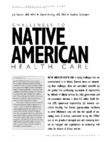 Challenges to Native American health care