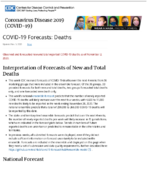 Coronavirus Disease 2019 COVID19 COVID19 Forecasts Deaths Updated Nov 5 2020