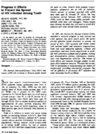 Progress in efforts to prevent the spread of HIV infection among youth