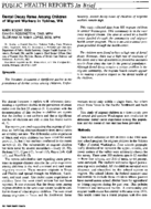 Dental decay rates among children of migrant workers in Yakima WA