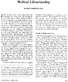 Medical librarianship