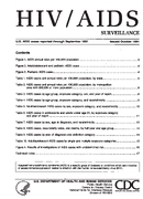 HIVAIDS Surveillance US AIDS cases reported through September 1991