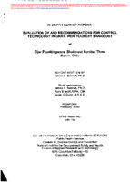 InDepth Survey Report Evaluation of and Recommendations for Control Technology in GrayIron Foundry ShakeOut at Eljer Plumbingware ShakeOut Number Three Salem Ohio