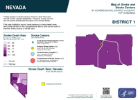 NV Congressional District 01 Stroke and Stroke Centers Map 119th Congress