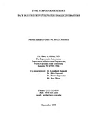 Back Injury Interventions for Small Contractors