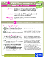 mPINC 2013 Survey CDC Survey of Maternity Practices in Infant Nutrition and Care Tennessee Results Report