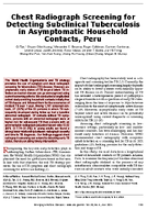 Chest Radiograph Screening for Detecting Subclinical Tuberculosis in Asymptomatic Household Contacts Peru
