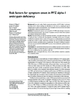 Risk factors for symptom onset in PIZ alpha1 antitrypsin deficiency