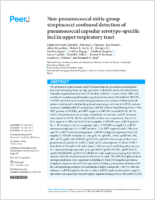 Nonpneumococcal mitisgroup streptococci confound detection of pneumococcal capsular serotypespecific loci in upper respiratory tract