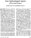 Some epidemiological aspects of cervical cancer