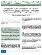 Impact of Racist Microaggressions and LGBTQRelated Minority Stressors Effects on Psychological Distress Among LGBTQ Young People of Color