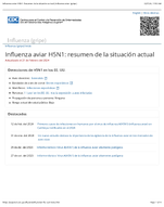 Influenza aviar H5N1  resumen de la situacin actual