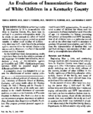 An Evaluation Of Immunization Status Of White Children In A Kentucky County