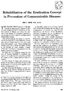 Rehabilitation of the eradication concept in prevention of communicable diseases