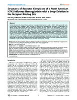 Structures of Receptor Complexes of a North American H7N2 Influenza Hemagglutinin with a Loop Deletion in the Receptor Binding Site